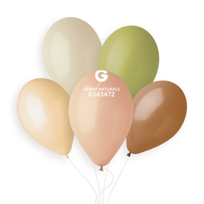 Naturels 28-30cm 10 pièces Mes Ballons Naturels #343472: Crême #084, Blush #069, Mocha #076, Vert Olive #098, Rose Brume #099