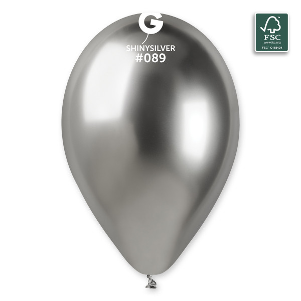 Ballons Argenté Brillant 33cm 5 pièces