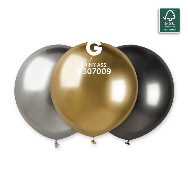 Ballons Assortiments, Brillant 48cm 3 pièces