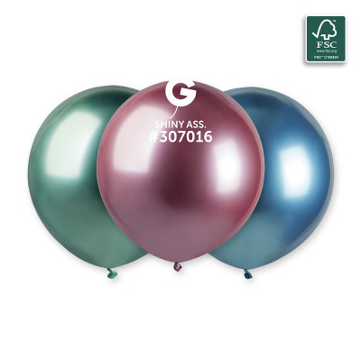 Ballons Assortiments, Brillant 48cm 3 pièces Mes Ballons Brillant Assortiment #307016: Rose Brillant #091, Bleu Brillant #092